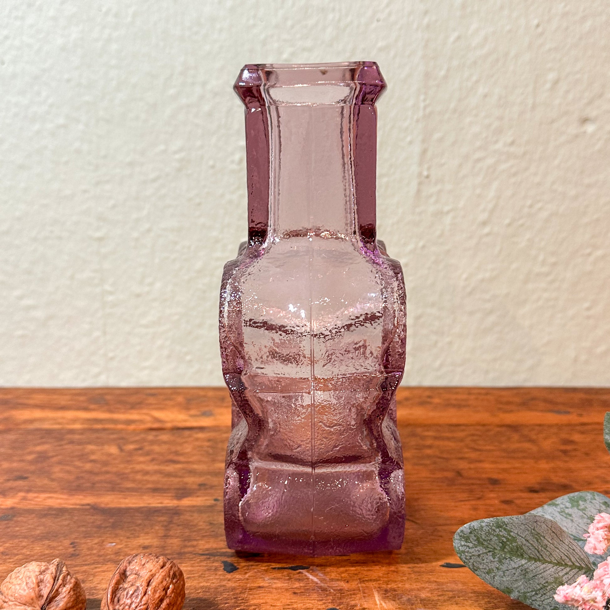 Violette Kristallglas Vase der Manufaktur Walther, 1960er/70er Jahre - Esther-Ollick.shop