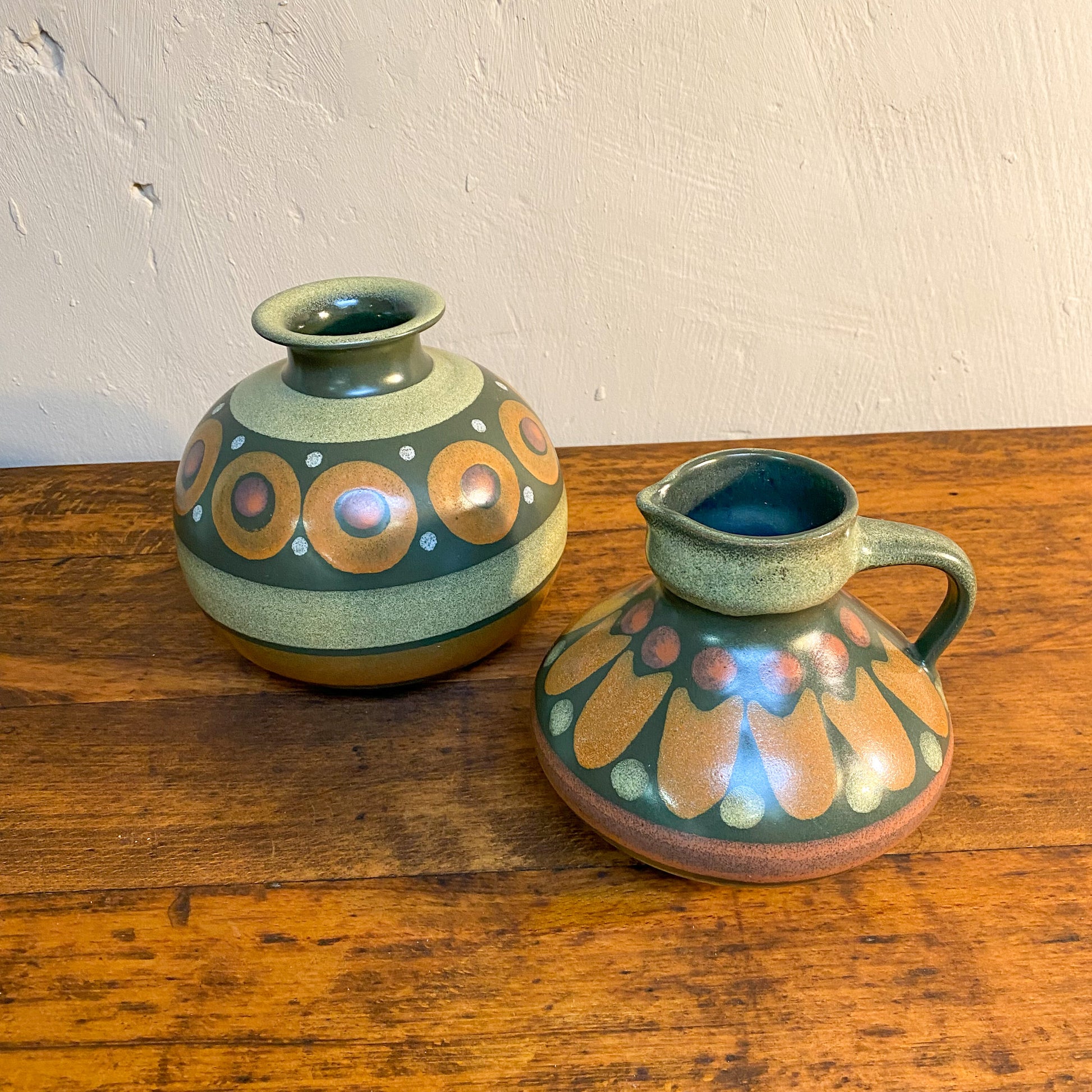 Vintage Vasen-Set Dekor "Lima" - KMK Kupfermühle 1970er Jahre - Esther-Ollick.shop