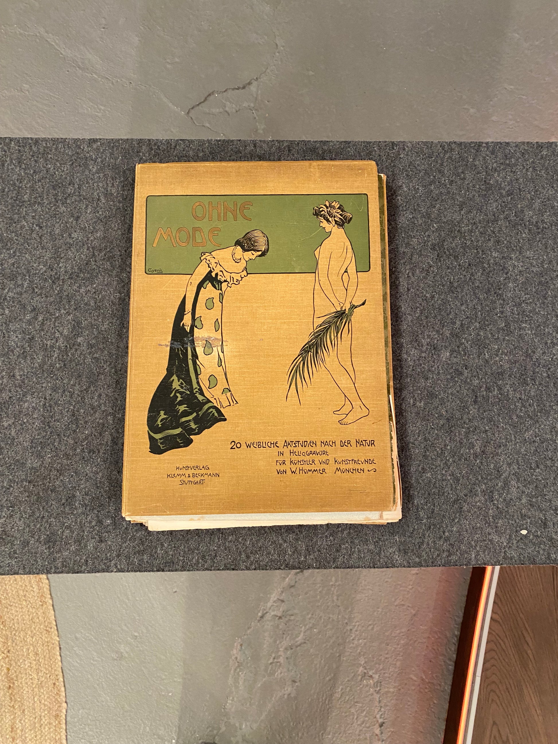 "Ohne Mode" - 20 weibliche Aktstudien, 1902, H. Cyenis - jetzt gerahmt - aus Bares für Rares vom 25.09.2023 - Esther-Ollick.shop